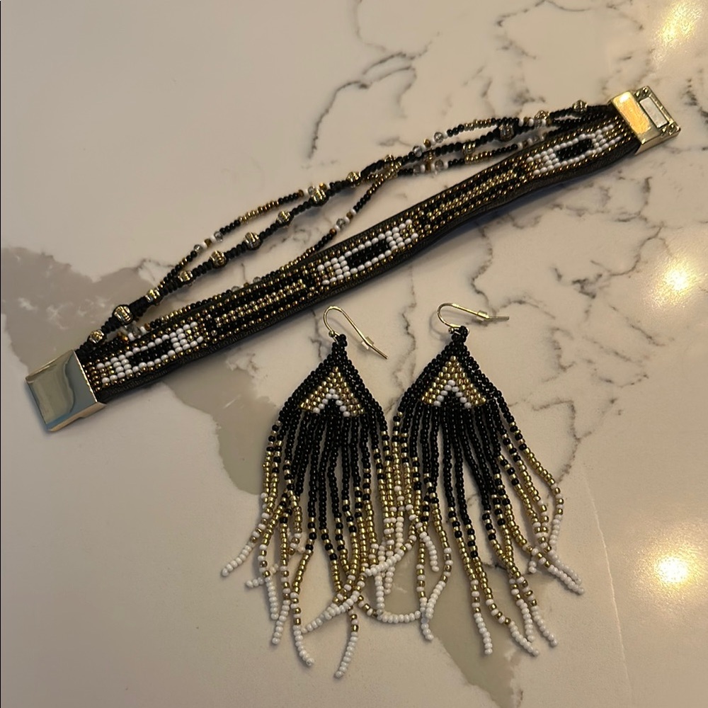 LUCKY BRAND Beaded Bracelet & Dangle Earrings
